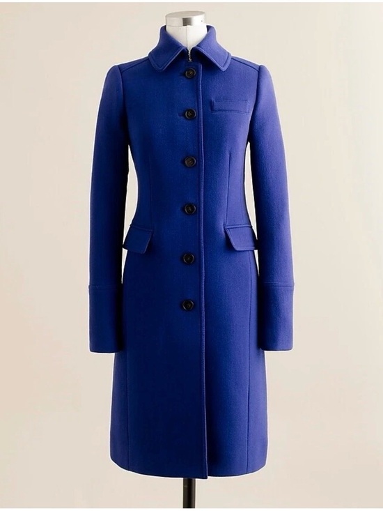 J. Crew Jackets & Blazers - J.CREW Double Cloth Metro Lady Day Coat – Wool THINSULATE – Blue Heather